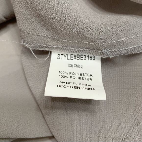 Stitch Fix Papermoon Pleated Tank Top Gray Yellow XS - Picture 5 of 6